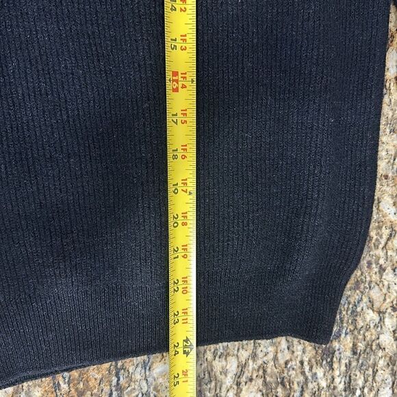 Missouri Italian Black Wool Blend High Neck Pullover Sweater Size L - Picture 10 of 10